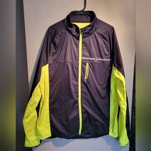 Men's Black and Yellow Jacket, Size 3XL